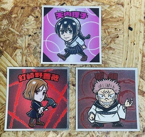 Lotte Jujutsu Kaisen Man 3 Stickers Amanai Riko Kugisaki Nobara Sukuna - Picture 1 of 8