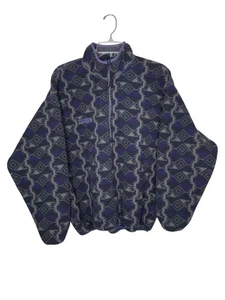 Vintage Columbia Damen Medium Fleecepullover 1/2 Reißverschluss lila grau schwarz USA - Bild 1 von 9