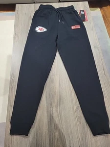 Kansas City Chiefs Women's Juniors Black Sweatpants Joggers Size Small NFL Gear - Picture 1 of 10