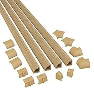 D-Line 4-meter Quarter Round Cable Trunking Kit, Corner Cable Cover, Self-Adhesi - Picture 1 of 1