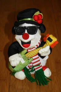 Vintage Christmas Shaky Blues Pals Rock & Roll Schneemann Gitarre singt Sound Bewegung - Bild 1 von 5