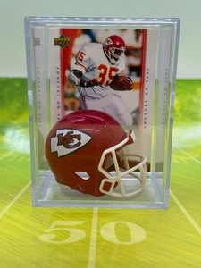 Kansas City Chiefs Mini Football Helmet Shadowbox w/ Christian Okoye card - Picture 1 of 1
