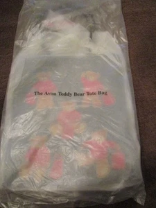 Avon Vintage Teddybär Vinyl kleine Tragetasche 9" x 8" x 4" Fall 6" neu versiegelt - Bild 1 von 4