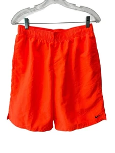 Nike Neon Bright Orange Swimwear Swim Shorts Trunks Mens Lined M NEW WITH TAGS - Picture 1 of 6