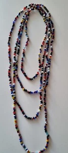 COLLANA BIGIOTTERIA PERLINE PICCOLE LUNGA FATTA A MANO - Foto 1 di 3