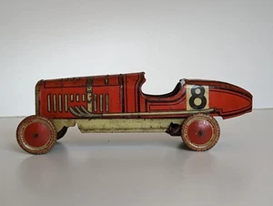 Vintage Tipp & Co Tinplate Clockwork Tin Toy Grand Prix Car 1930s Tippco Mettoy - Picture 1 of 15