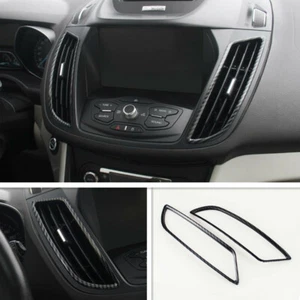 For Ford Escape Kuga 2013-2019 Carbon Fiber Console Air Outlet Frame Cover Trim - Picture 1 of 6