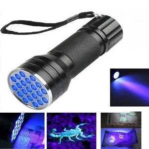21 LED Lamp Bead Ultraviolet Flashlight Banknote Detection Violet Flashlight - Picture 1 of 6