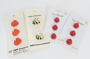Bottoni misti JHB Importa api treni e La Mode Lady Bugs gancio nuovo vecchio magazzino - Foto 1 di 7