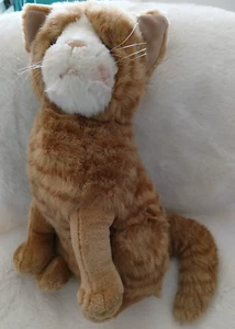 Vintage Toys R Us Animal Alley Ginger Cat Sitting Larger Soft Toy Plush Kitty - Picture 1 of 3