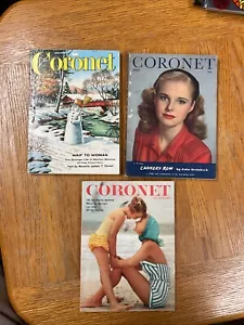 3 Coronet Pulp Magazine Issues ,See Photos For Condition - Picture 1 of 21