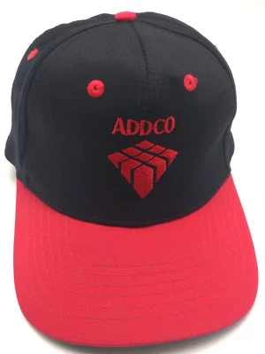 ADDCO Sombrero Negro Rojo Gorra Ajustable - 100% Algodón Foto 1 de 4