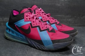 NIKE LEBRON XVIII LOW 18 FIREBERRY Neon Nights Basketball Shoes Mens Size 10 - Picture 1 of 9