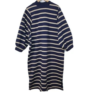  Monkl ASOS Oversize Gr. M Langarm Etuikleid Blau Bio Baumwolle - Bild 1 von 8