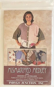 Indygo Junction Sewing Pattern IJ604 Mismatched Medley Jacket Sizes S-L Uncut - Picture 1 of 2