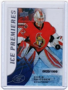 15-16 2015-16 UPPER DECK ICE CHRIS DRIEDGER ICE PREMIERES ROOKIE /1999 107 SENS - Picture 1 of 1
