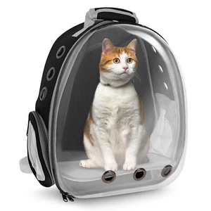 MiMu Bubble Backpack Cat Carrier Bag - 13lb Cap Clear Pet Travel Carrier - Picture 1 of 8