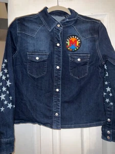 Vintage size 8 big kids Madness blue denim jacket - Picture 1 of 2