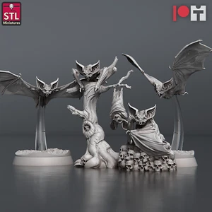 Scheussliches Fledermaus Miniatur Set Monster Figur  für TTRPGs wie D&D 5e - Bild 1 von 16
