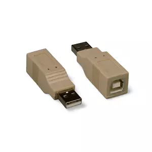 USB Gender Changer Type A Male to Type B Female Adapter - Beige - Picture 1 of 1