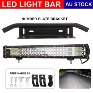 20Inch LED Light Bar Work Light Combo Beam Offroad Lamp + Number Plate + Wiring - Picture 1 of 12