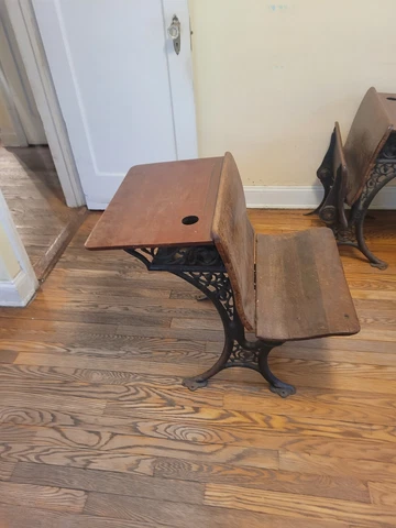 Burlington - old vintage school desks Cover