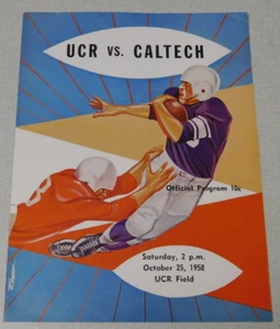 1958 University California Riverside versus Caltech football program - Picture 1 of 3