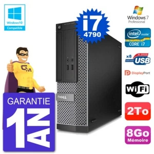PC Dell 3020 SFF Intel i7-4790 RAM 8Go Disque 2To Graveur DVD Wifi W7 - Photo 1/3
