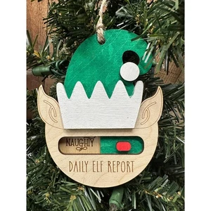 Daily elf report ornament interactive childrens personalized naughty nice - Picture 1 of 1