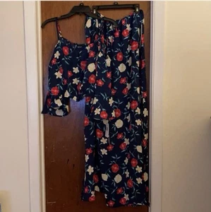 Daytime Floral Outfit 2 Piece Top & Skirt - Picture 1 of 4
