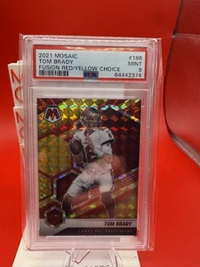 TOM BRADY FUSIÓN ROJO/AMARILLO ELECCIÓN/80 PSA 9 2021 MOSAICO #186 - Imagen 1 de 1