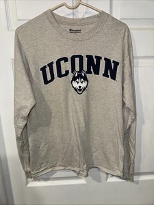 UCONN Huskies Champion T-Shirt Long Sleeve University of Connecticut Size Medium - Picture 1 of 2