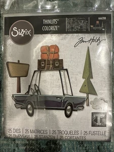 Road Trip Car Colorize Sizzix Thinlits Thin Metal Die Set Tim Holtz 666288 NEW! - Picture 1 of 2