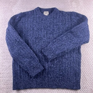 Vintage LL Bean Sweater Lambs Wool Women’s Pullover Size XL Blue Warm cozy - Picture 1 of 9