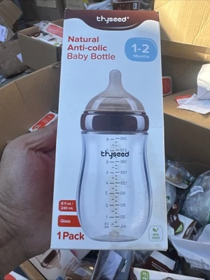 Детская бутылочка Thyseed Natural против колик 1-2 месяца 5 жидких унций стекло - Изображение 1 из 4