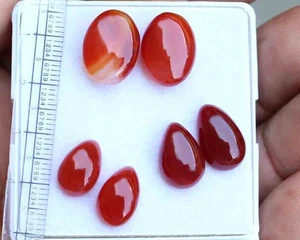 34,6 quilates 11,5*15 mm natural rojo ónix pera cabujón piedras preciosas sueltas al por mayor 6 piezas - Imagen 1 de 3