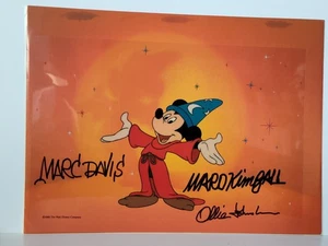 DISNEY MICKEY SORCERER 1988 ANIMATION SERIE SIGNIERT X3 MARC WARD OLLIE - Bild 1 von 10