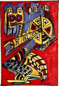 Umberto Mastroianni: Stern Schießen - Lithografie - Bild 1 von 5