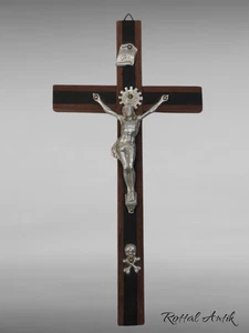 87254 antikes STERBEKREUZ EINGELEGT & TK Soldatenkreuz Feldgeistlicher Wehrmacht - Bild 1 von 2