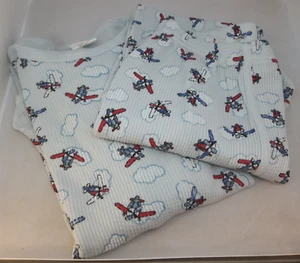 REAL WORK WEAR BOYS THERMAL UNDERWEAR PAJAMAS NEW SIZE 18 AIRPLANES PRE-SHRUNK - Picture 1 of 8