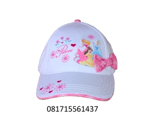 Disney Princess Baseball White/Pink Cap Aurora,Cindrella,Belle-1437 - Picture 1 of 5
