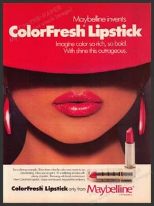Maybelline 1980s Magazine Print Advertisement 1987 ColorFresh Lipstick - Picture 1 of 1