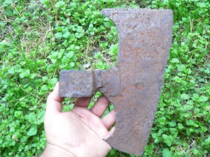 VTG 0,8kg /1,76bs FORGED ANTIQUE VIKING BEARDED GOOSEWING BROAD LOG AXE HATCHET - Picture 1 of 8
