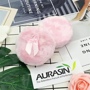 2X Powder Puff Soft Large Body and Furry Puff w/ Ribbon Handle Body Makeup Puff - Picture 1 of 9