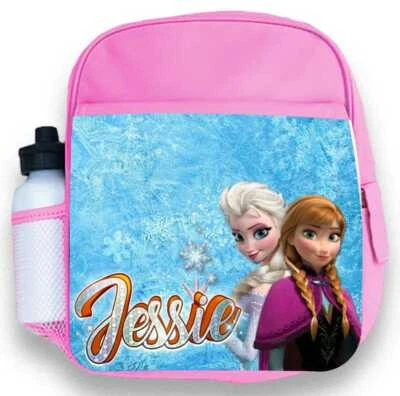 DAILYGIFTS Personalisierter Kinder Rucksack beliebiger Name Frozen Mädchen Kinder Schultasche