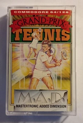 GRAND PRIX TENNIS - Mastertronic (MAD) - Commodore 64 C64 - TESTED See photos - Image 1 of 4