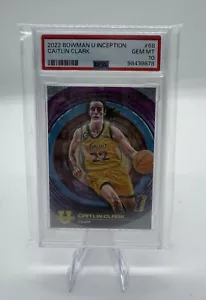 CAITLIN CLARK Bowman 2022 University Inception #68 Rookie Gem Mint PSA 10 - Picture 1 of 2