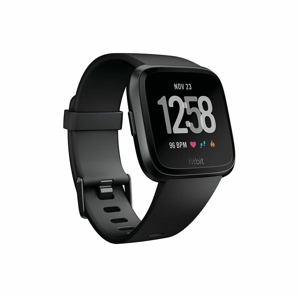 Fitbit Versa Unisex Health Fitness Smartwatch - Black - Image 1 of 1