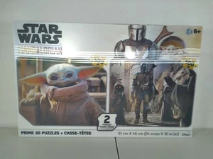 Star Wars The Mandalorian PRIME 3D Puzzles 2-pack 500pc New Sealed - Afbeelding 1 van 7