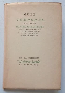 Altolaguirre, Manuel - Nube Temporal - Stephen Spender - Primera Edición- (1939) - Imagen 1 de 1